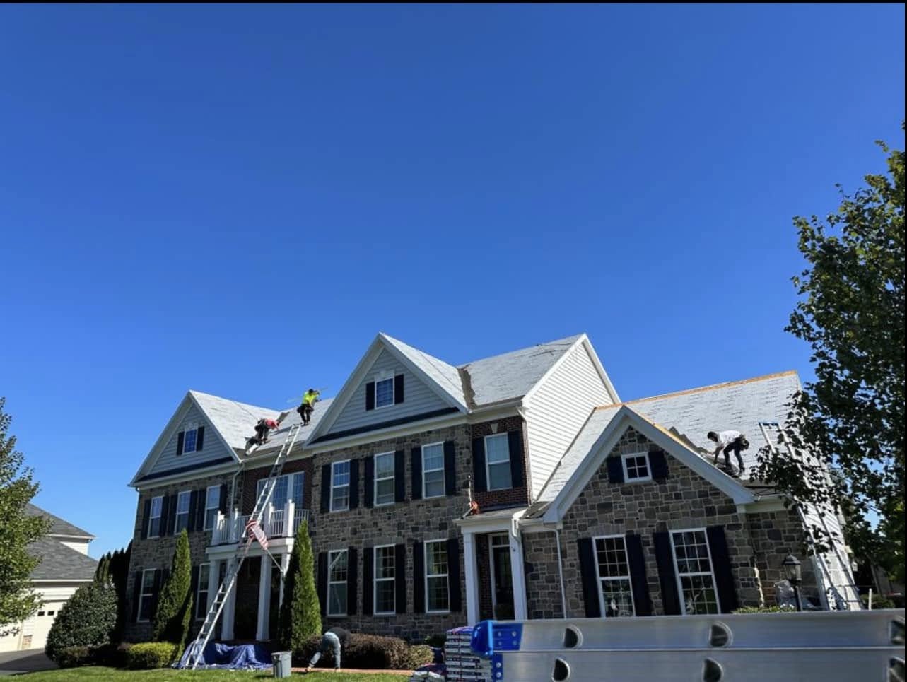 Completed residential roof replacement by Supreme Restorations in Maryland.